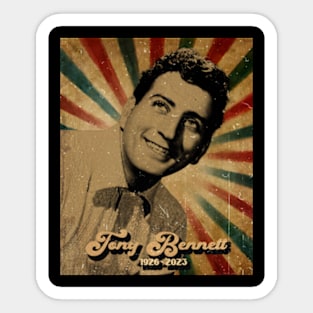 Keep Smile Tony Bennett - Photo Vintage Retro Look Fan Design Sticker